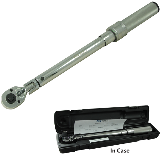 3/8" Drive Heavy-Duty Micro Adjustable Torque Wrench - Flex-Head